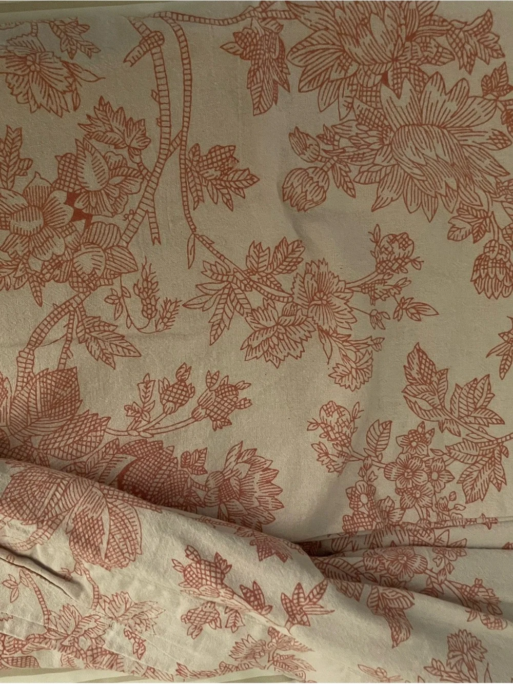 Urban Outfitters Dusty Pink Shower Curtain with Pink Floral Print